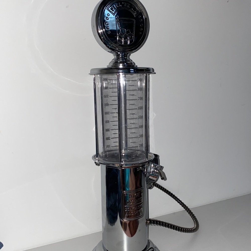 Gas pump liquor dispenser